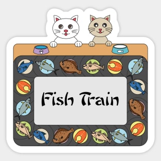 Fish Train Sticker